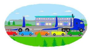 Мультик - Раскраска. Учим Цвета - Автомобильные тягачи - Мультики про машинки