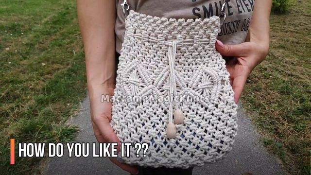 Casual Macrame Bag Tutorial | UNIQUE Macrame Pattern смотреть онлайн