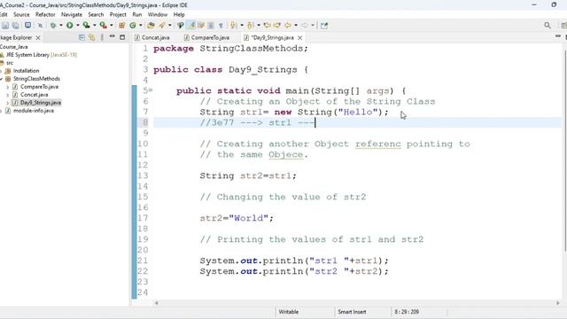 Day 09 String Constant Pool in JAVA| Object Reference in JAVA | Immutability Of Strings in JAVA смотреть онлайн