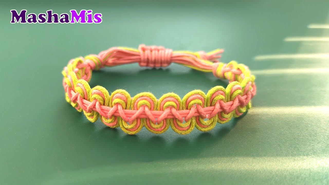 Браслет своими руками из вощеного шнура | DIY bracelet made of waxed cord | MashaMis смотреть онлайн