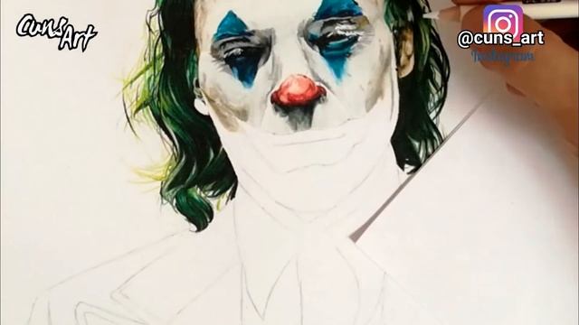 DIBUJANDO AL JOKER REALISTA | JOAQUIN PHOENIX | Drawing Realistic Joker | Speed Draw