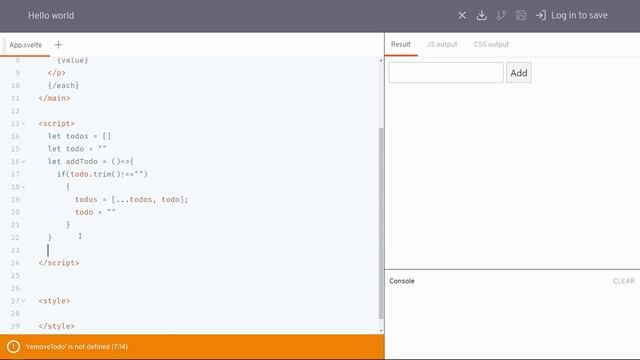 Svelte Introduction - Basic Todo Application смотреть онлайн