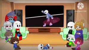 GLITCH!TALE REACT TO SUDDEN CHANGE SANS STICKNODE FIGHT