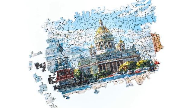 Деревянный пазл KRAKATUK "Исаакиевская площадь" смотреть онлайн
