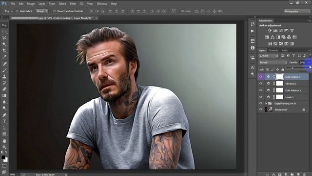 Digital Oil Paint Photo Editing Effect in Photoshop CC 2023 смотреть онлайн