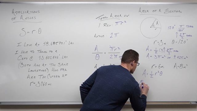 Area of a Sector, Angular Velocity, Applications (Precalculus - Trigonometry 5) смотреть онлайн