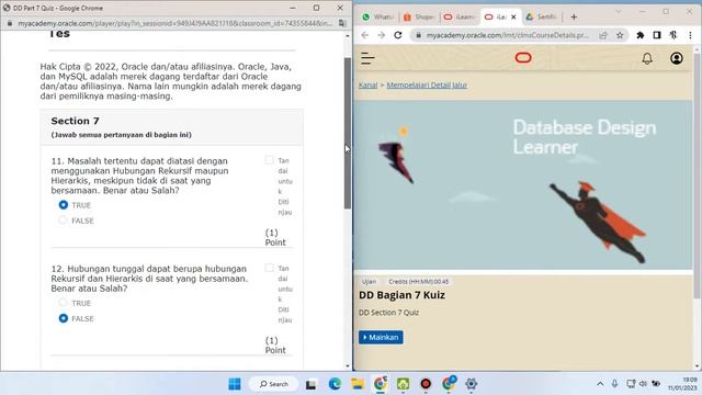 Section 7 Quiz Database Desain Oracle Academy @KuliahITN смотреть онлайн