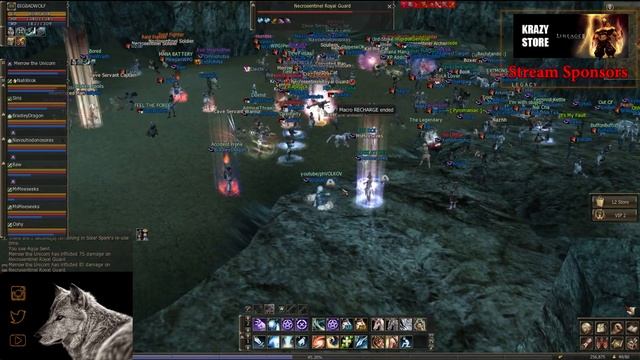 Lineage 2 official Classic NA Server Talking Island 2018 Raid[Necrosentinel Royal Guard] gameplay смотреть онлайн