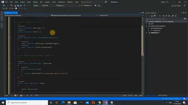 Abstract Factory design pattern : Example in C# смотреть онлайн