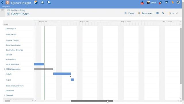 Project Gantt Chart View - Show Today's Date смотреть онлайн
