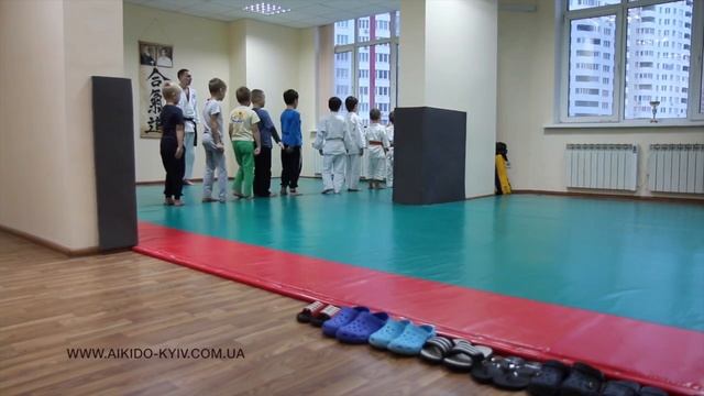 Айкидо Йошинкан для детей. Киев. Зал 2. Додзе Мейшинкан. смотреть онлайн