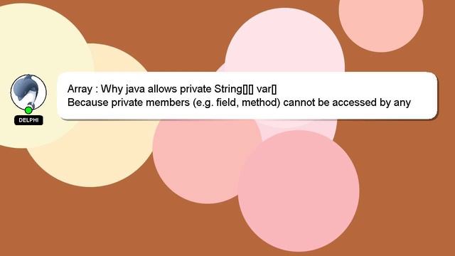 Array : Why java allows private String[][] var[] смотреть онлайн