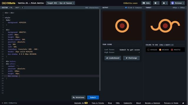 CSS Battle - Eye of Sauron | Target #11 | CSS Challenge смотреть онлайн