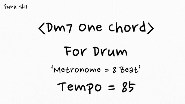 Dm7 One Chord Backing Track (For Drum, Tempo = 85, Metronome = 8 Beat) смотреть онлайн