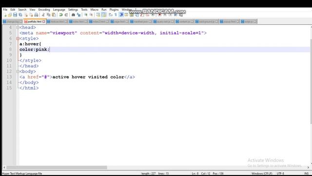 Learn Html CSS | hover | active | visited | Part#26 смотреть онлайн