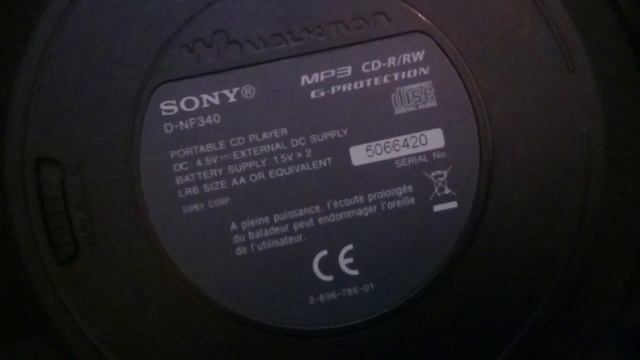Sony CD Walkman D-NF340 смотреть онлайн