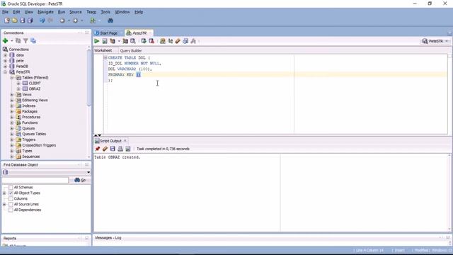 Oracle SQL Developer (Создание связанных таблиц) смотреть онлайн