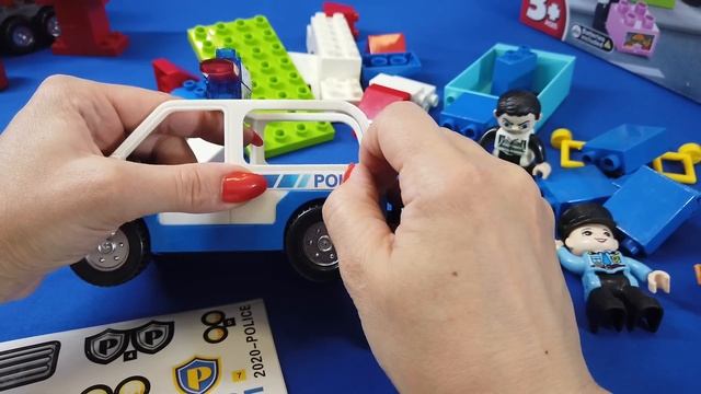 Не ЛЕГО, НО интересные игрушки ! Бензовоз, мусоровоз и полиция. #игрушки #конструктор #legoduplo