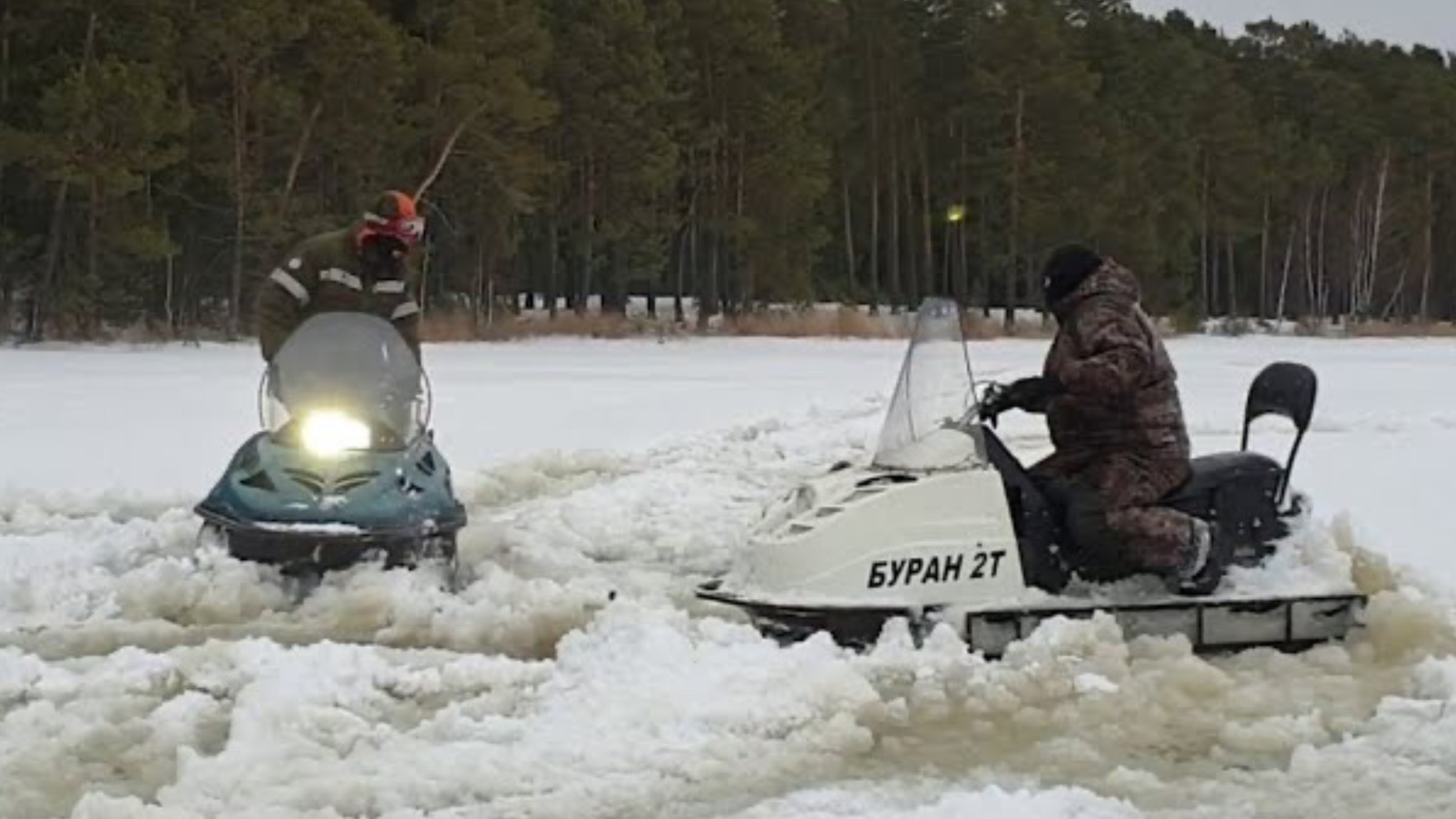 Буран и тайга попали в налеть на озере. смотреть онлайн