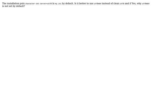 Databases: MariaDB default utf8 смотреть онлайн