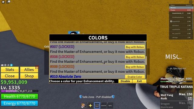 Absolute Zero Haki Color Showcase In Blox Fruits смотреть онлайн