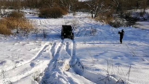 Газ 69 по снегу