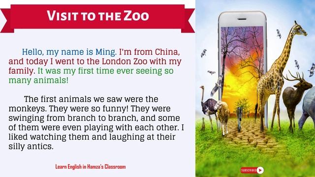 Visit To The London Zoo - Short Story - Learn English Through Story , - English Learning Storytime смотреть онлайн