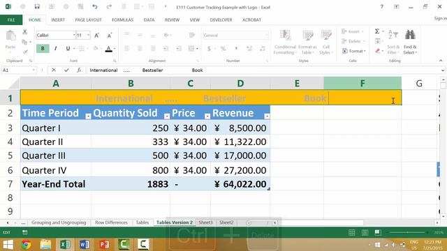 Excel Tutorial #153: Deleting to the End of Line (Ctrl + Delete) смотреть онлайн