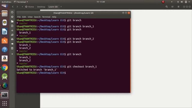 Git - 1x: Di chuyển giữa các nhánh - git checkout смотреть онлайн