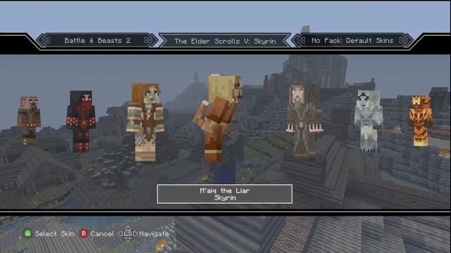 Minecraft Xbox 360 - All Skyrim Mash Up Pack Skins смотреть онлайн