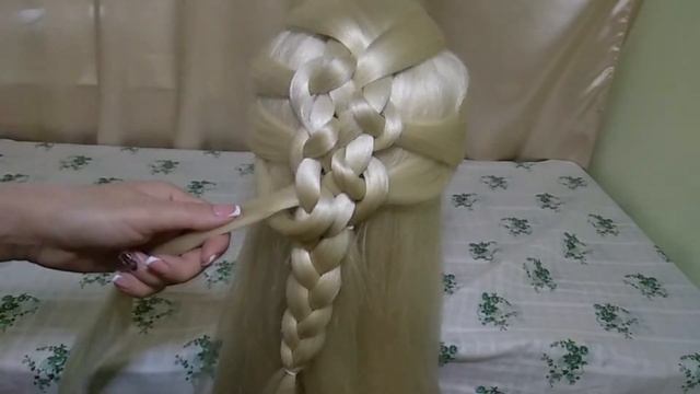 Beautiful hair weave. Красивое плетение волос. 9 смотреть онлайн