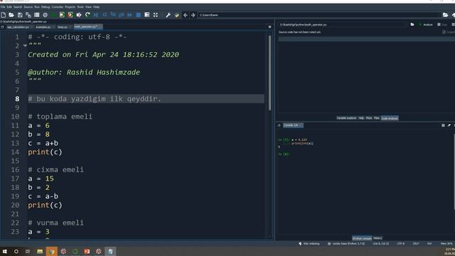python-3(Comments, Basic Data Types, Math Operators) смотреть онлайн