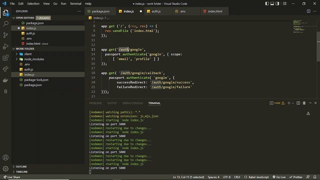 3. Adding Google OAuth2 Login | Google OAuth2 Authentication with Passport.js | Node.JS Development смотреть онлайн