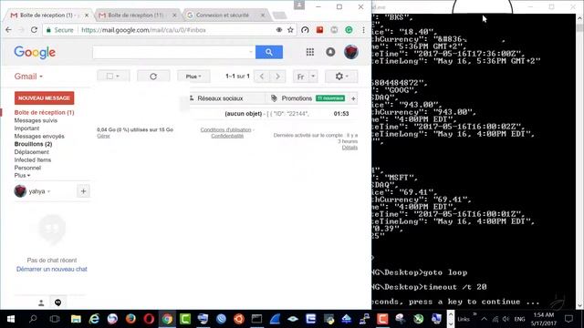 PYTHON Creating a BAT File to Send AUTOMATICALLY Stock Quotes To Gmail EVERY 20 SECOND_PART 4 смотреть онлайн