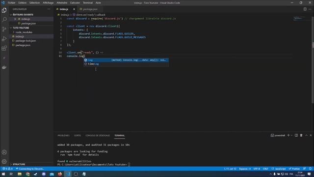 Création Bot discord - discord.js - Node v16.3 смотреть онлайн