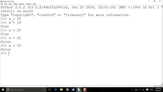 Python Boolean Expression смотреть онлайн