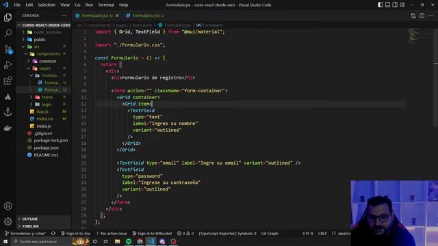 Router, Material UI, y formularios con FORMIK y YUP смотреть онлайн