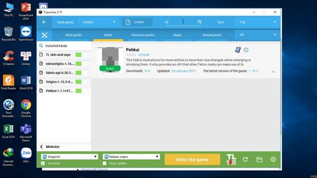 How to instal fabric origin+ extra origin mod on tlauncher(Outdated) смотреть онлайн