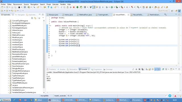 CI2SE Bases Java 035 ValueOf смотреть онлайн