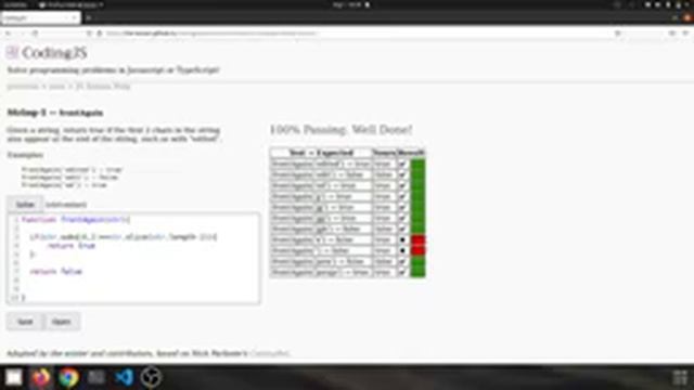 String 1 frontAgain Javascript solution смотреть онлайн