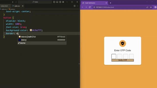 OTP Code Verification Form In HTML CSS & JavaScript смотреть онлайн