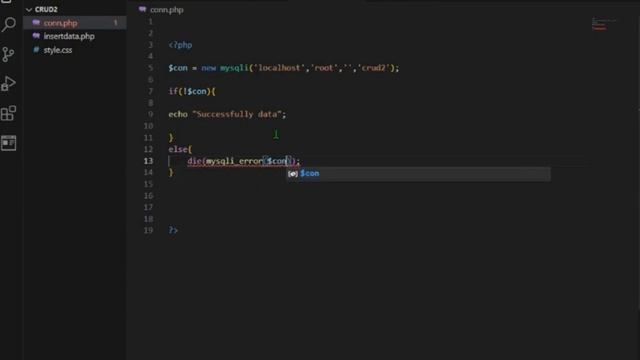 Learn how to insert data in mysqli server and connect database | PHP CRUD Tutorial смотреть онлайн