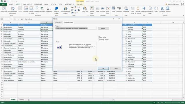 How to insert PDF file in Excel sheet смотреть онлайн