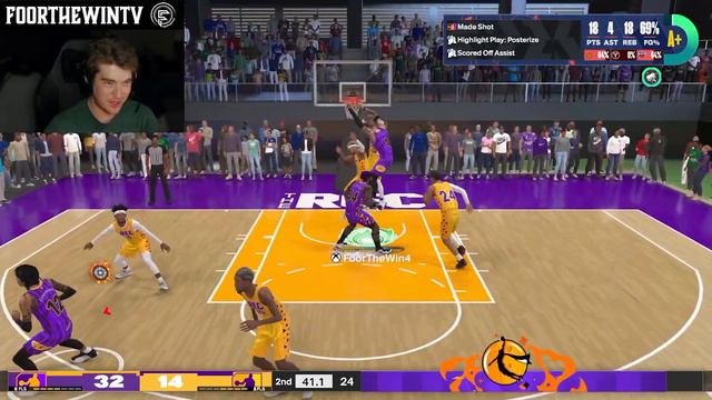 DOMINANT 46 POINT 36 REBOUND GAME WITH MY SHAQ BUILD IN THE REC ON NBA 2K24 смотреть онлайн