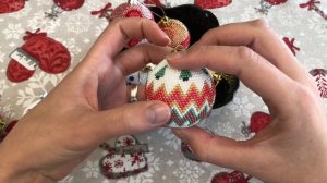НОВОГОДНИЙ ШАР ИЗ БИСЕРА. СХЕМА БЕСПЛАТНО. ПОДАРОК К НОВОМУ ГОДУ