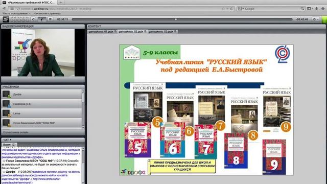 Реализация требований ФГОС в линиях УМК по русскому языку и литературе издательства «ДРОФА» смотреть онлайн