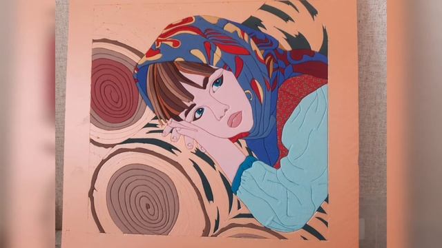 "Сарафанная Русь", картина в технике Кинусайга. смотреть онлайн