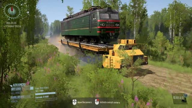 Spintires Mudrunner - Maz 7907 24x24 - Heavy Cargo Transport Electric Train - Cross Dangerous Bridg смотреть онлайн