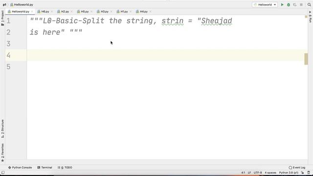 Split string | Basic | Absolute Beginner | Level 0 | Python Practice Q Series 03 | Sheajad #python смотреть онлайн