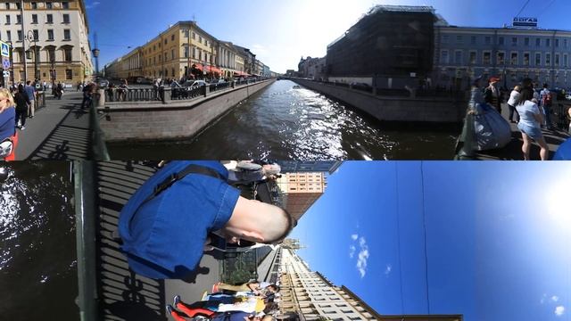 Панорамное видео Итальянский мост Санкт-Петербург/ Italian bridge St. Petersburg смотреть онлайн
